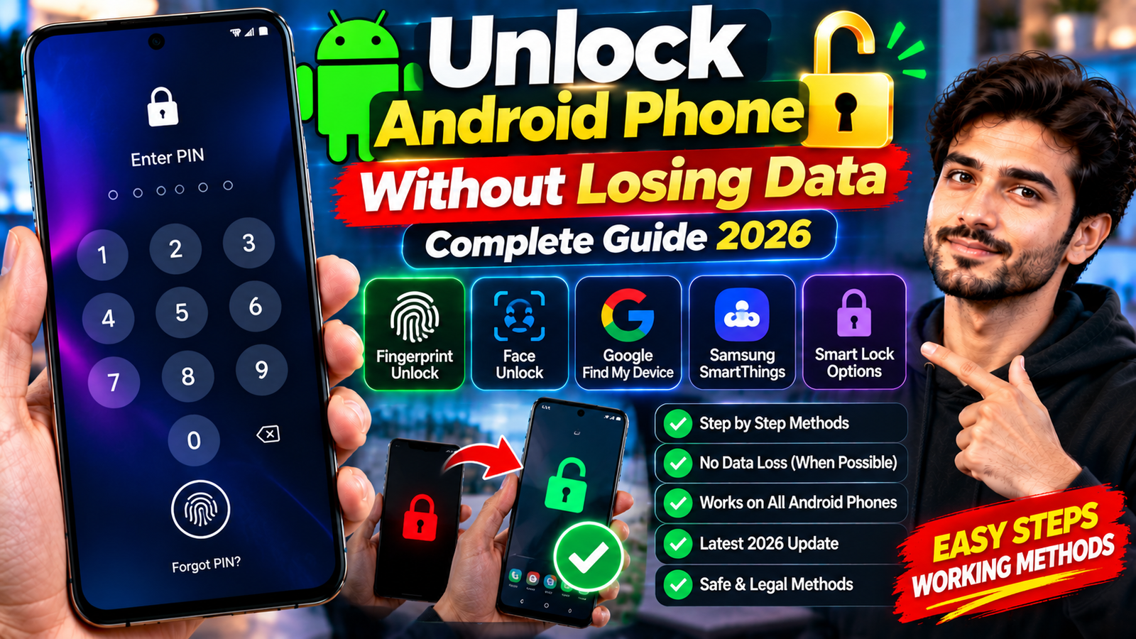 How to Unlock an Android Phone Without Losing Data in 2026